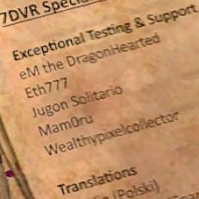 mam0ru_i's tweet photo. #7DVR テストチームに参加してたので
名前を記載してもらえました
#7dtd #VRMOD https://t.co/OSgEUJFliU