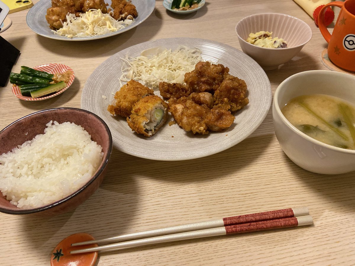 rin_nasasa's tweet photo. 最近のおうちごはん( ˶ㅇ༥ㅇ˶)ŧ‹”#夜ごはん  #料理写真 https://t.co/kTDDqtJkUs