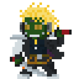 MACD5752's tweet photo. ドット絵新作〜✨
実装されたてホヤホヤのロボカイです。
もっと苦戦するかと思ったけどあんま時間掛からんかった。

これで現状のGGSTのキャラは全て完成しました！
#GGST　#ドット絵　#ロックマン風ドット絵　#GGST_RO https://t.co/QlGEBOZE0C