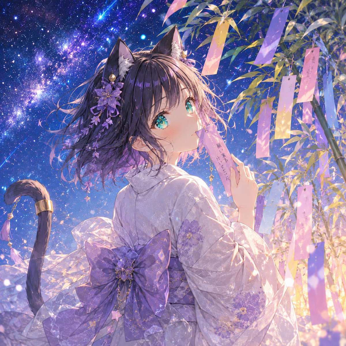 umesan_33's tweet photo. 7/7㈫七夕🎋
毎年夜空を見上げてるけど…
雨か曇り💦星が見えず！
今年はどうだろう⁇
7/7㈫　七夕🎋 毎年…雨か曇り予報で…なかなか💦 それでもVTuber・YouTube始めて いろいろイベントごと気にするようにｗｗ 今年はちゃんとお願い事書こうかな⁇(お願い事リプに♡) https://t.co/6laF56TuzX