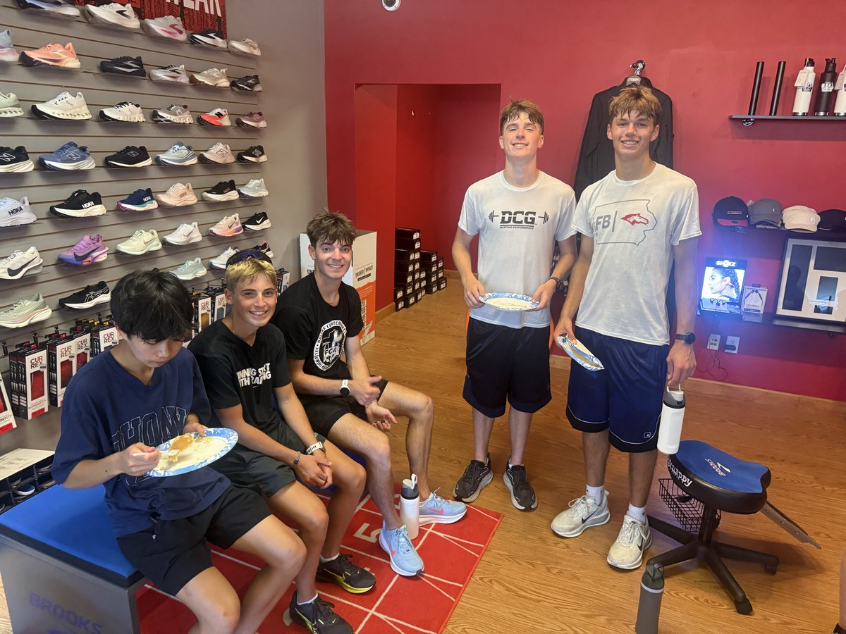 DCGBoysXC's tweet photo. Thank you @FitnessSportsIA (Johnston) for hosting us this morning after our run. Mmmmm. Pancakes! https://t.co/VWq9cpnbo6