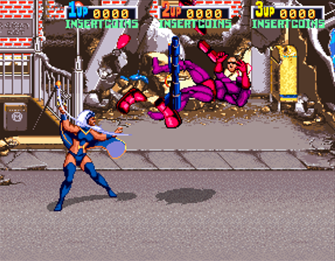 guy_shooting's tweet photo. [엑스맨(X-Men Arcade)의 등장 졸병 잡담]
총이나 바주카를 든 중장갑 졸병을 때려잡으면 헬멧이 떨어져나가면서 맨얼굴이 드러나는데, 잘 보면 선으로 면상을 붙혔을 뿐인 비주얼임을 알 수 있다.

폭사하는걸 보면 일반 센티널과 마찬가지로 기계병사다.
#エックス #XMen https://t.co/TStinOiuVq