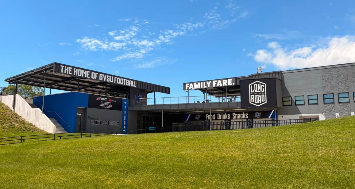 GVSUFB_ALUMNI's tweet photo. On Thursday, July 16 from 7:30pm-9:30pm, we will be hosting a West Side Social for GV Football alums on our beautiful Lubbers Stadium Deck. This get together is the night before the Alumni Golf Outing. A great chance to meet the staff and reconnect with your Laker brothers! ⚓️⬆️ https://t.co/biFoZ9hW9a