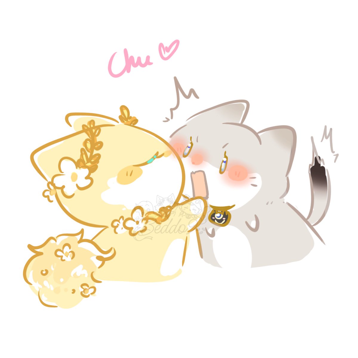 asterlily725's tweet photo. International Kiss Day 💋 

===

A gift from my friend 💗 
#ciphlaea
#アグサフェ https://t.co/e2CU1H3wFM