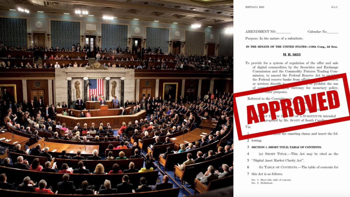 Steph_iscrypto's tweet photo. RUMOR: 🇺🇸The U.S. Senate could pass the Crypto CLARITY Act as early as July 13.

Massive if true! https://t.co/HRF1o2stQG