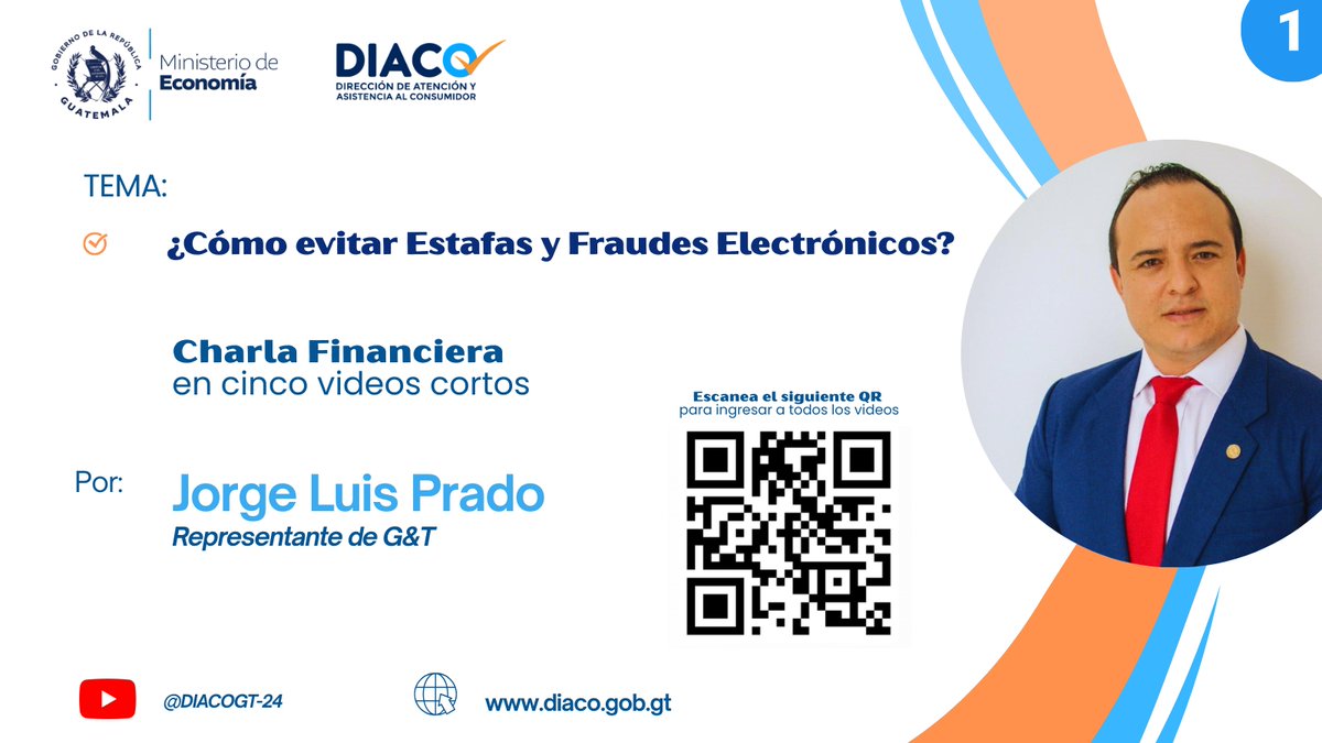diaco_gt's tweet photo. Educación al Consumidor y Usuario Financiero | Conoce  más sobre  ¿Cómo Evitar Estafas y Fraudes Electrónicos? y Cibercrimen.  👉Ingresa al siguiente enlace: https://t.co/zjLFL2y2T5