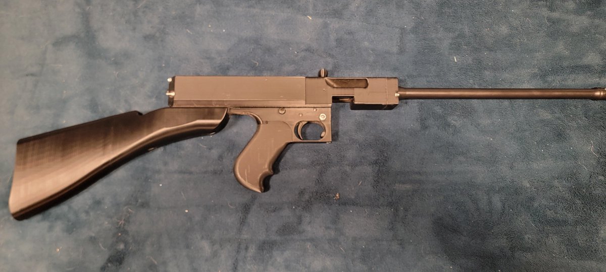 ModeratorGage's tweet photo. Introducing a new beta from the Black Lotus Team and BLC Dev Bam76. The Bams 9mm Thompson. We just wrapped up the early alpha testing of the final version and are pushing to beta. The main beta will be to finish up documentation since the overall build won't have major changes besides different options for the CNC bolt. 

The only part that would be considered OG would be the magazine catch spring. It uses an AR-15 FCG with a slightly modified hammer, A slightly modified ar-15 extractor, and a trimmed down ar-15 firing pin. It has a custom CNC bolt, but in the beta later we will explore SCS bolt to lower cost. Everything else is 3d printed parts and standard hardware with a couple of bolts that need to be trimmed to fit.