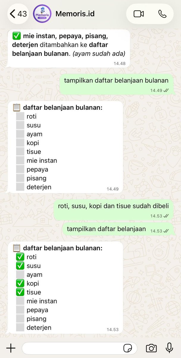 deluludiaries_'s tweet photo. @tanyarlfes buat yg otaknya cmn 2 MB, cobain https://t.co/RbtFTHCCfy deh. tinggal titip reminder pake chat di wa, bisa buat todo list sisanya dibiarin dia yg ngingetin wkwkwk https://t.co/KNVS5oSCjP