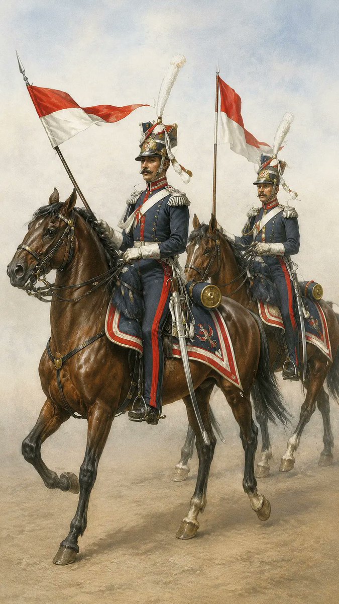 DawnaPolska's tweet photo. Ułani 4. pułku kawalerii Księstwa Warszawskiego
#dawnaPolska #historiaPolski #księstwoWarszawskie #XIX_wiek #Napoleon #Bonaparte #wojsko #wojskopolskie #armia #armiapolska #kawaleria #jazda #pułk #ułani #żołnierz #żołnierze #konie #konnica https://t.co/buHvY5j9kG