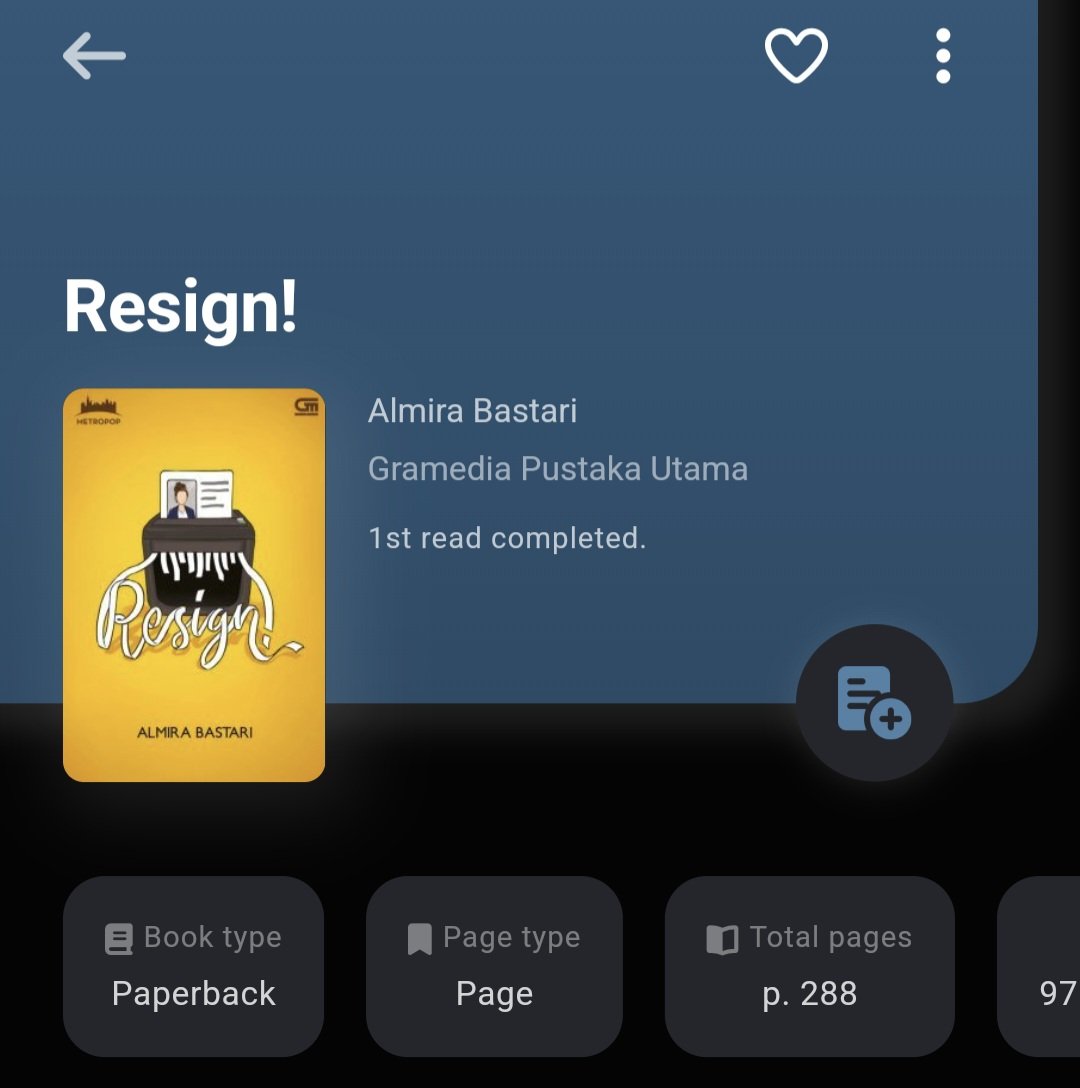 fivehundredmoon's tweet photo. 📖 Resign!
by Almira Bastari
⭐️4/5
—
Utas mengandung spoiler &amp; Trigger warning❗️ https://t.co/JW4iDaBrT5