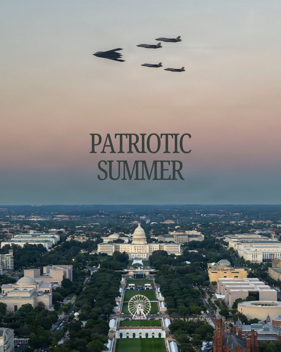 usedgov's tweet photo. The party isn’t over.

Under @POTUS, America’s 250th celebration is more than just a day.

Have a great summer, patriots! https://t.co/bS00W8W1bD