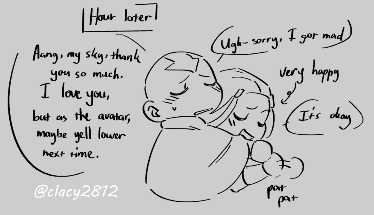 ClacyYe's tweet photo. Happy wife, life good (other ending below)

#kataang #atla https://t.co/dy1wntcB7y