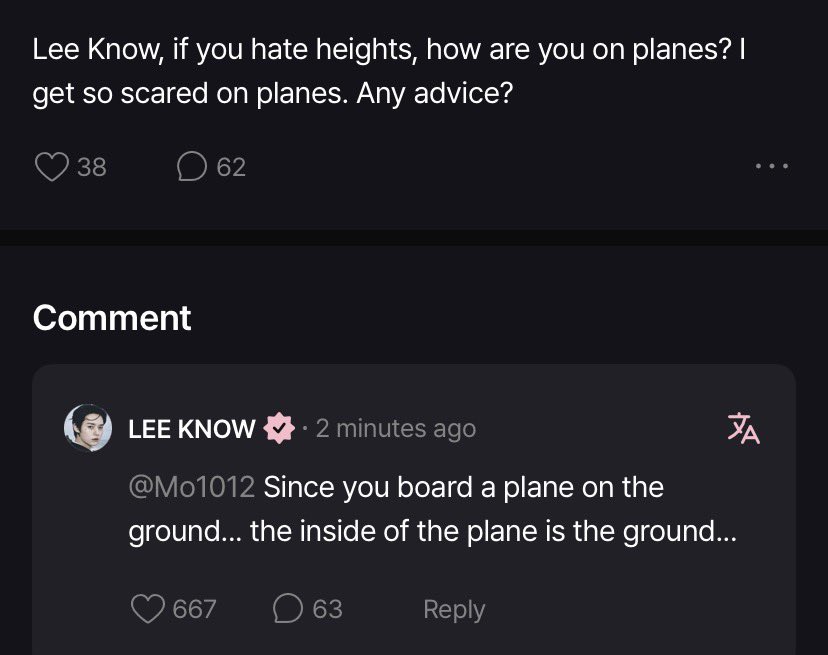 SEUNGM1NE's tweet photo. lee know’s logic 101 https://t.co/Jh4N8OIhQK