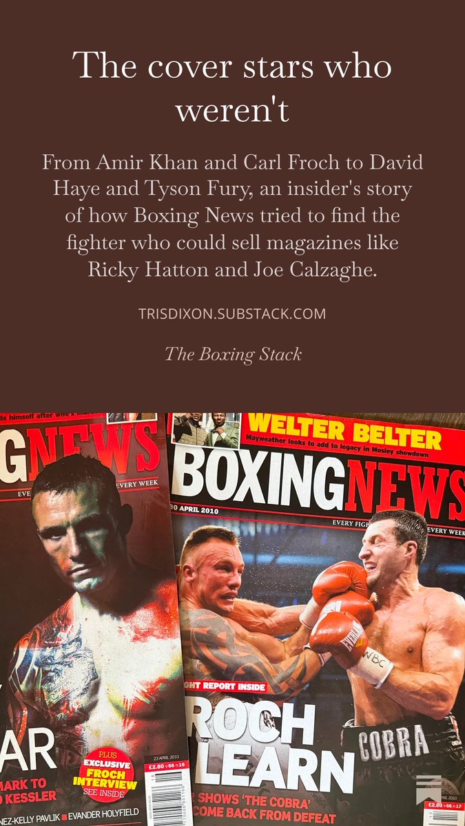 TrisDixon's tweet photo. Selecting a cover star for Boxing News was always a precarious business. Here’s a column about what worked, why, and what didn’t! https://t.co/aOdsWTJOvf
