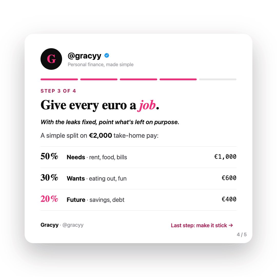 GracyyFinance's tweet photo. Most people are loosing money every month without noticing. Here is how to find yours in four steps, you can finish in a week.

Gracyy is free on AppStore for the first 100 users https://t.co/uiVVoERDqb