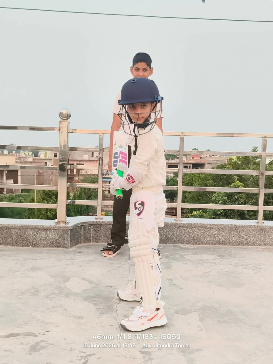 imjktomar's tweet photo. Ready to hit some boundaries and chase my dreams! 🏏🌟 Feeling absolutely pumped up in my full cricket gear, representing the Cricket Academy for Excellence in Mathura! Let's play! 💪 #Cricket #YoungCricketer #imjktomar #imjktomarofficial #advjitendrasinghtomar #ipl #vairalpost https://t.co/vgKP1MI2h8
