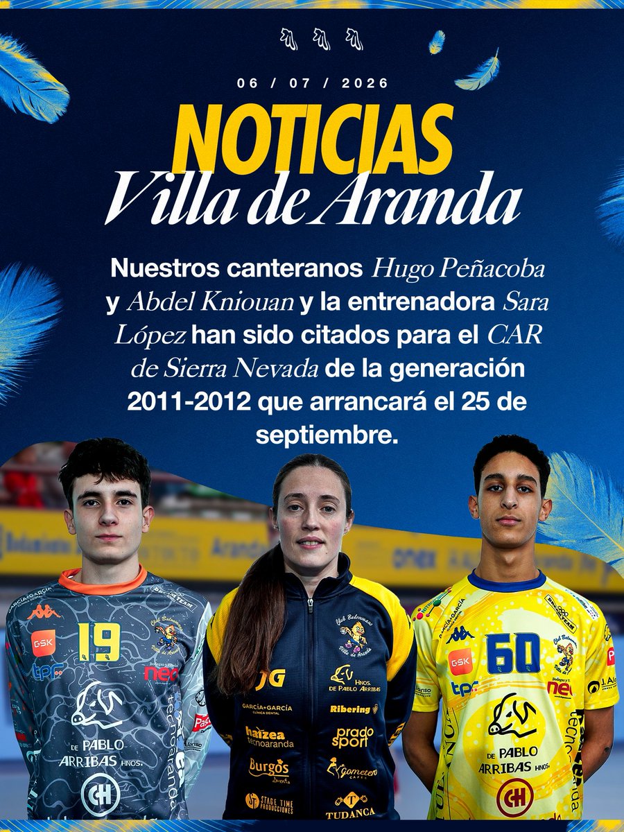 bmvillaaranda's tweet photo. 🐣 𝗖𝗔𝗡𝗧𝗘𝗥𝗔 | Los canteranos Hugo Peñacoba y Abdel Kniouan, junto a nuestra entrenadora @ruSa_7; citados para el #CARSierraNevada.
🔜 Los integrantes de la generación 2011 - 2012 se concentrarán del 25 de septiembre al 2 de octubre.
#LaBaseVDA https://t.co/iNqEYFVbMQ