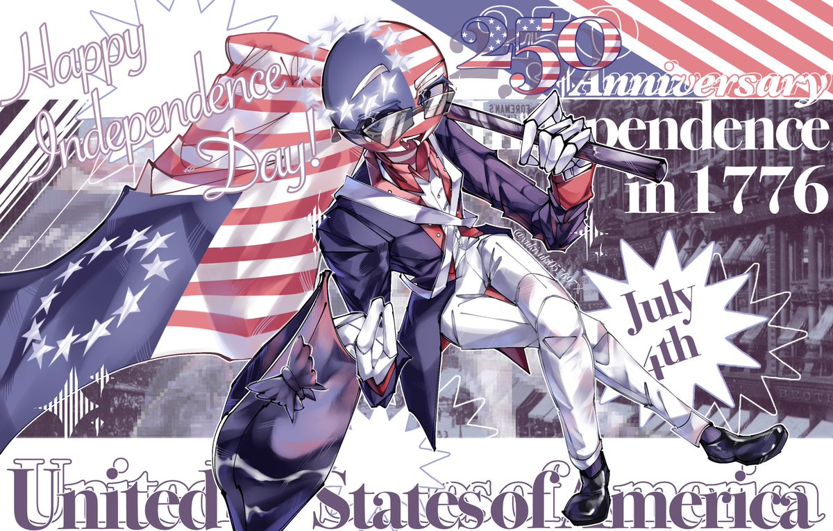 yukiyuki057697's tweet photo. 7/4Happy birthday America🎉
恥ずかしながら大大大遅刻してしまいました()切腹してきます☆
#カンヒュ #カントリーヒューマンズ #Countryhumans #CountryHumans https://t.co/eMbKtcMfn1