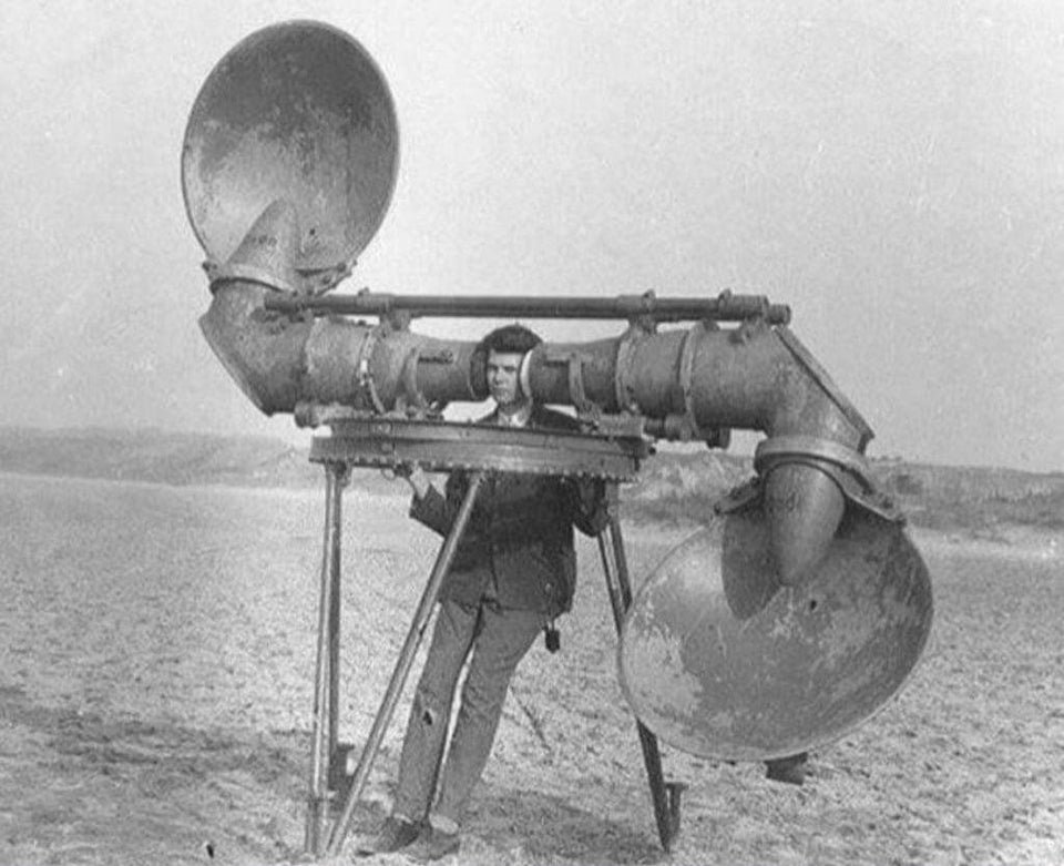WWI listening device to detect aircraft, before invention of radar.