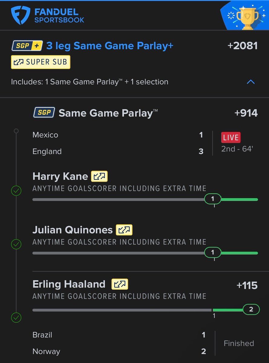 anilr2madhu's tweet photo. THIS WORLD CUP RUN HAS BEEN INSANE 🤩🤩

✅ Harry Kane
✅ Julian Quinones
✅ Erling Haaland

Need a win? ➡️ Click the Link for more  Secured winning picks  in my Comment

#NBA #DFS #DraftKings� #nfl #MLB #CSGO #kbo #fanduel #prizepicks #tennis #Gambling𝕏 #CollegeBasketball https://t.co/LO1DQx4nZ9