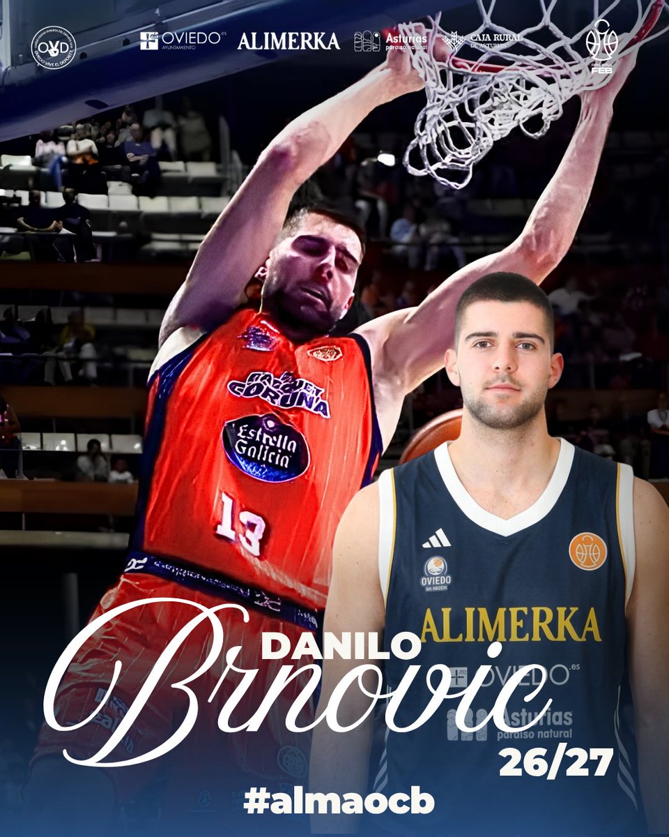 oviedocb's tweet photo. ✍️ Danilo Brnovic, versatilidad y amenaza exterior para el Alimerka OCB

👋 ¡Bienvenido a Oviedo, @brnovic13 !

🗒️ https://t.co/ujAXeoNsqi

#alimerkaocb
#yosoyocb
#almaocb 💙🏀 https://t.co/aHXRdME86m
