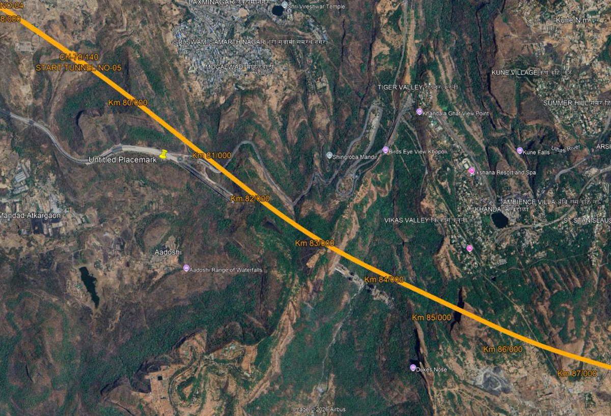marinebharat's tweet photo. Mumbai Pune Bullet Train will have 26 KM long Tunnel next to Missing Link

More records will be broken.. Indian Infra is unstoppable

This will be longest Railway Tunnel in India

Pic Source - NA https://t.co/K4w0ONuz02