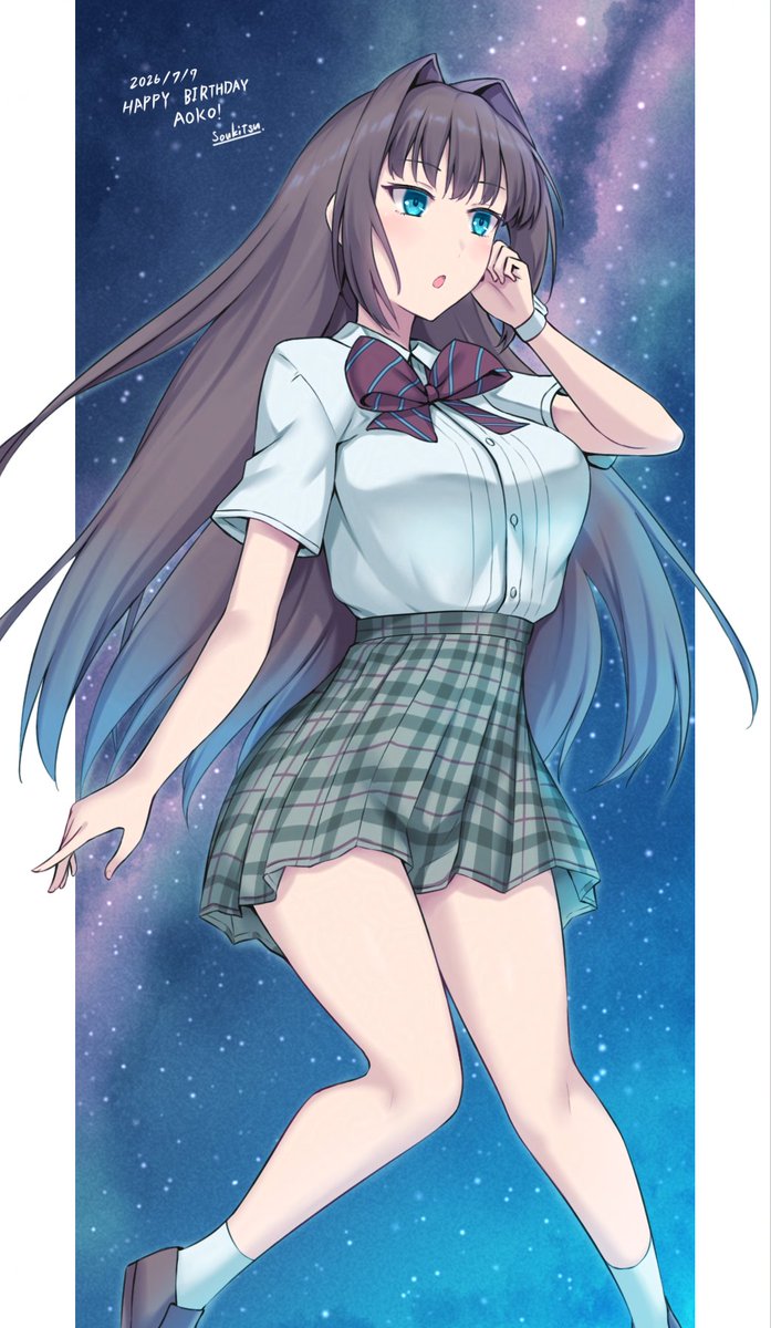 hakokitsu's tweet photo. 今年も青子おめでとう！💙🎉 #蒼崎青子生誕祭2026 https://t.co/mdbWZ8CNHv