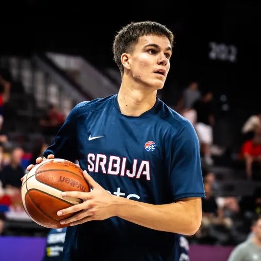 nbadraftpoint's tweet photo. 🇷🇸 Lazar Milicic (2009) will be continuing his youth career at the Pablo Laso Academy in Spain, the club announced

The 6’5 G/W is the son of Darko Milicic and brings international experience to their squad, fresh off a silver medal in the FIBA U17 World Cup https://t.co/GLTDndc23D
