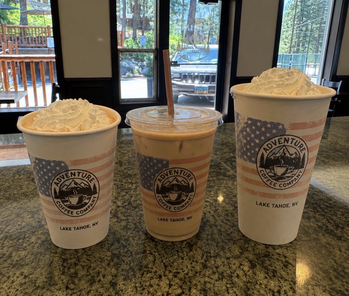 ACCTahoe's tweet photo. Come in for your post 4th of July pick me up!

#adventurecoffeeco #coffee #coffeeshop #laketahoe #biggestlittlecoffeeshop https://t.co/n51DysaTw8