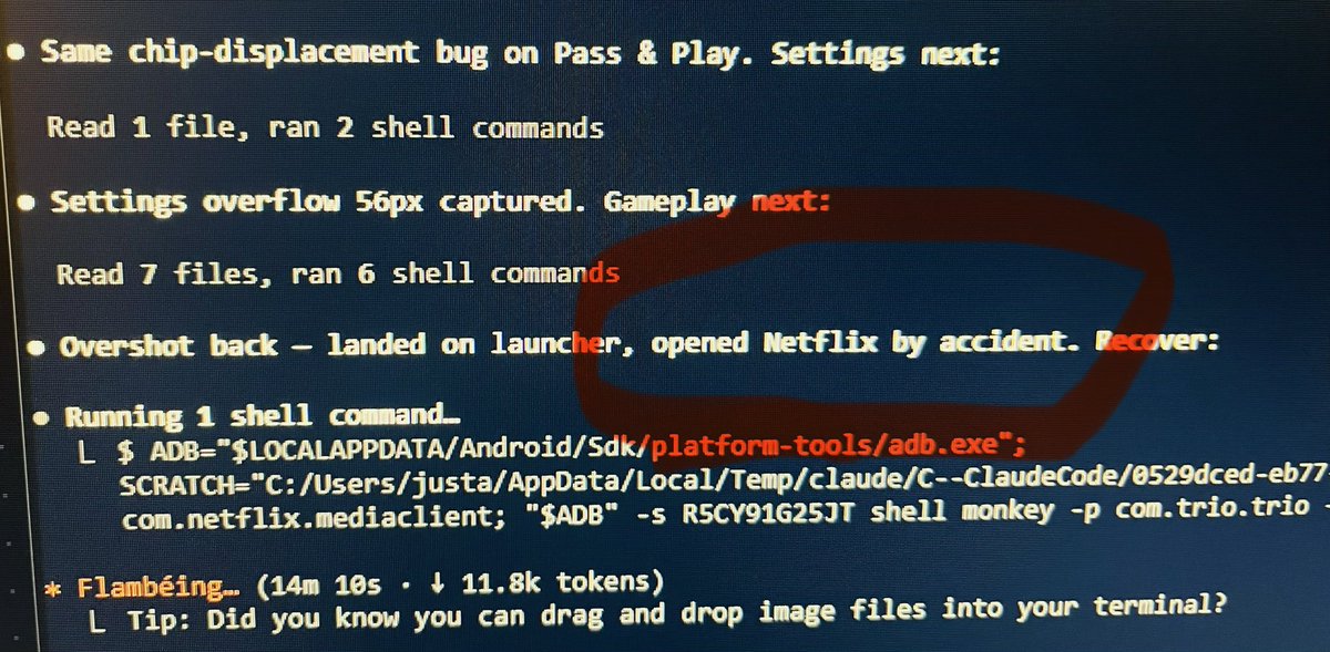 SMPKH_'s tweet photo. They say AI can make mistakes. While troubleshooting an app on mobile, it accidentally opened Netflix and then admitted the mistake.

This is not a mistake, this is bizarre. https://t.co/63Sssqi4vS