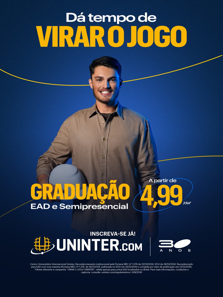 UNINTERBOTAFOGO's tweet photo. 📲 Acesse https://t.co/jmIY9RnNbB e inscreva-se já!
📄 Consulte o regulamento em https://t.co/TX6VTvlsU9

📲 +55 21 99164-4306 (WhatsApp)
SUPERPOLO UNINTER BOTAFOGO (LAPAD) - RJ
R. Visconde de Silva, 52, 2º andar - Botafogo - RJ

#Uninter #EAD #Semipresencial https://t.co/zVVk3ikU6d