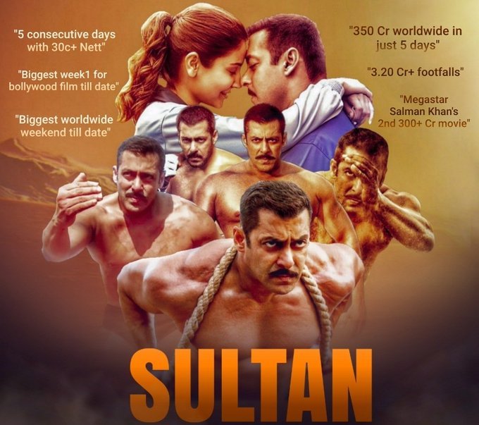 Being_Nehu12's tweet photo. Sultan collected 30+cr on five consecutive Days which is Still an Unbeatable Record in Bollywood..
One of The Best performances of #Salmankhan

DECADE OF SULTAN HYSTERIA https://t.co/WxFtt983MG