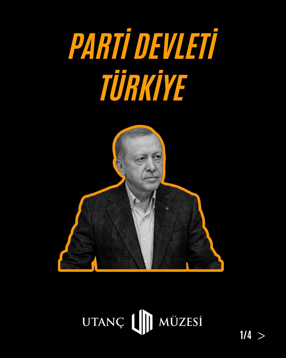 UtancMuzesiUM's tweet photo. Haziran 2021'de Hatay'da konuşan Erdoğan, "Türkiye ile AK Parti'nin kaderi adeta bütünleşmiştir" sözleriyle millî üniter Türkiye Cumhuriyeti'ni bir parti devletine dönüştürdüğünü kendi ağzıyla ilan etti. Devleti partisiyle özdeşleştiren bu söylem, kendisine yöneltilen her eleştiriyi ülkeye yönelik bir saldırıymış gibi göstermenin de zeminini hazırladı.

AKP iktidarının yıllardır sürdürdüğü bu parti-devlet anlayışı, Türk demokrasisine ve Cumhuriyet'in kuruluş ilkelerine karşı işlenmiş ağır bir ihanettir. Bu antidemokratik tablo, Utanç Müzesi'nde sonsuza dek yerini koruyacaktır.

#akp #erdoğan