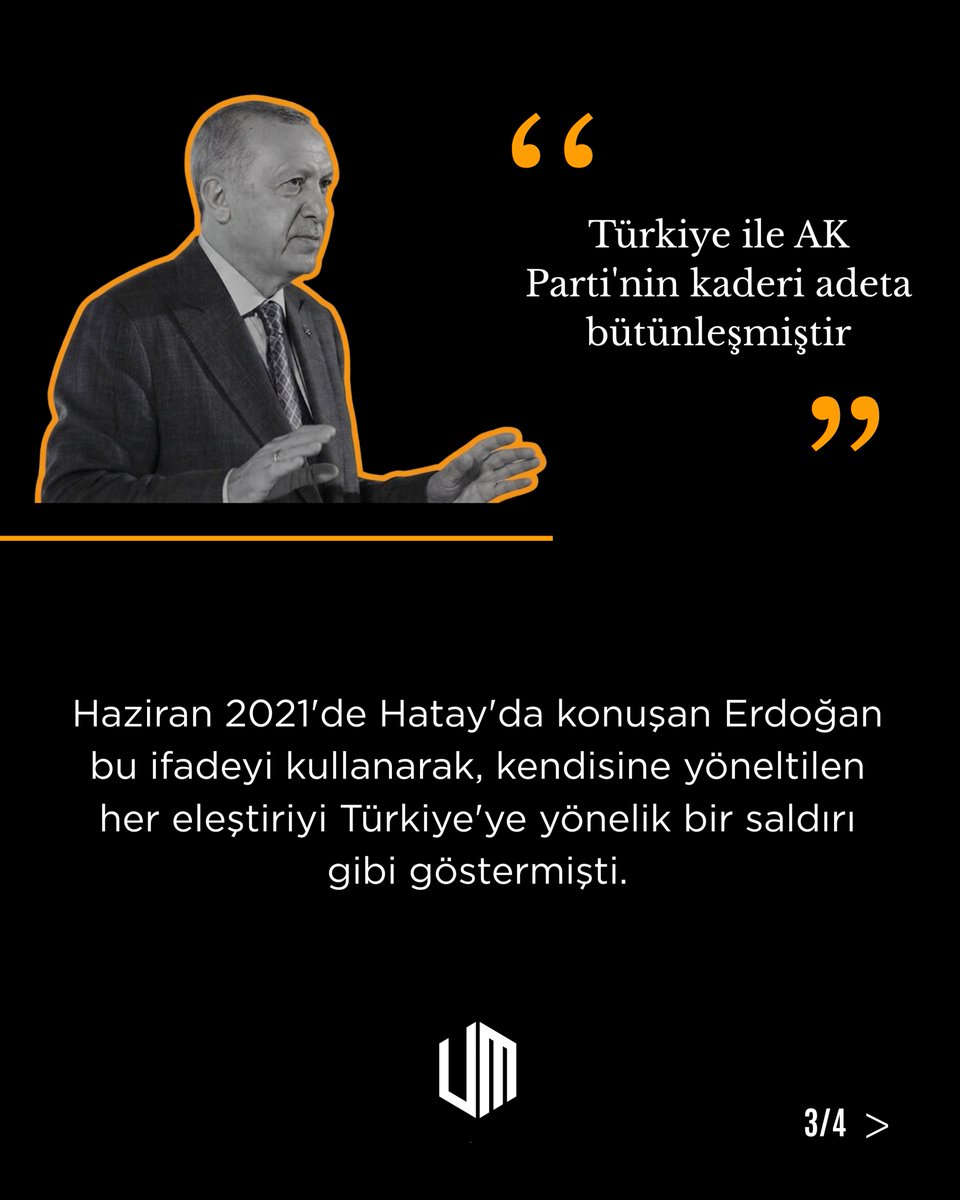 UtancMuzesiUM's tweet photo. Haziran 2021'de Hatay'da konuşan Erdoğan, "Türkiye ile AK Parti'nin kaderi adeta bütünleşmiştir" sözleriyle millî üniter Türkiye Cumhuriyeti'ni bir parti devletine dönüştürdüğünü kendi ağzıyla ilan etti. Devleti partisiyle özdeşleştiren bu söylem, kendisine yöneltilen her eleştiriyi ülkeye yönelik bir saldırıymış gibi göstermenin de zeminini hazırladı.

AKP iktidarının yıllardır sürdürdüğü bu parti-devlet anlayışı, Türk demokrasisine ve Cumhuriyet'in kuruluş ilkelerine karşı işlenmiş ağır bir ihanettir. Bu antidemokratik tablo, Utanç Müzesi'nde sonsuza dek yerini koruyacaktır.

#akp #erdoğan