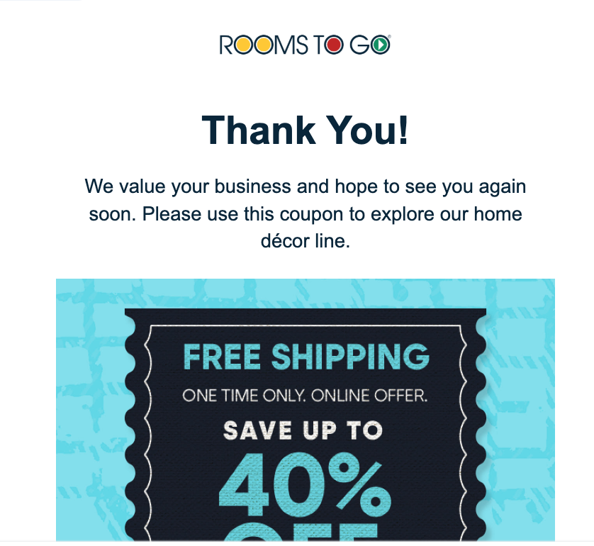 Tate_Balen's tweet photo. @RoomsToGo , you send this promotion email to client, but actually it's not a free shipping for the product from your website. It's only applicable for limited product. Do you think it's a proper promotion to your client from such a company with reputation? https://t.co/mllHT19fFY