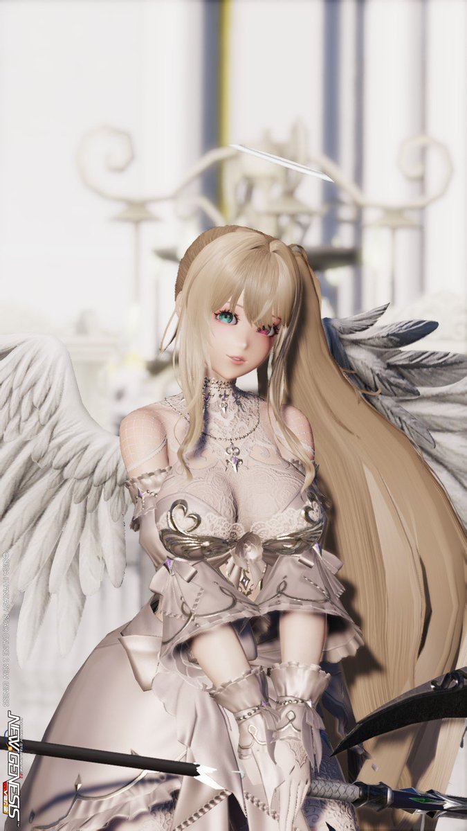 Freyja0BRZ0ALTO's tweet photo. 天使コーデに、
ロッドのような、パルチのような
アクセ武器を添えて✨
#PSO2NGS_SS 
#メンテの日じゃないけどssを貼る https://t.co/9SxWvPIEGp
