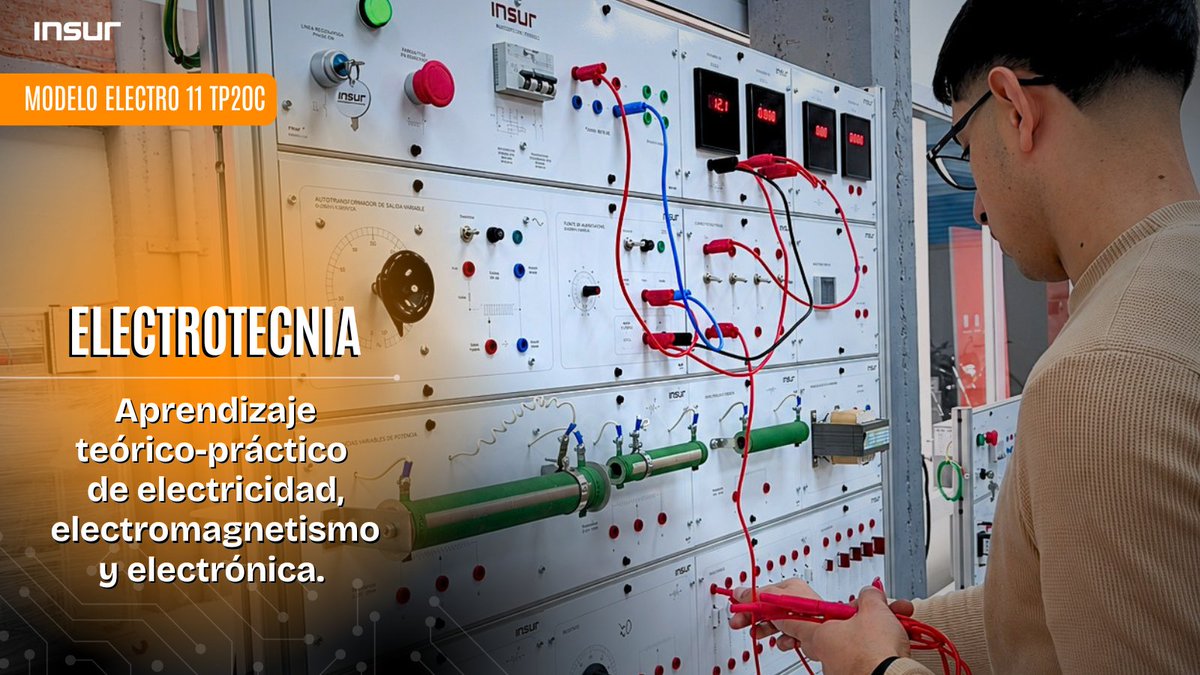 Tableros_INSUR's tweet photo. El Tablero de Electrotecnica de INSUR, integra elementos necesarios para desarrollar prácticas de corriente continua y corriente alterna, permitiendo una comprensión sólida de los conceptos clave de la electricidad, el electromagnetismo y la electrónica. 🌐https://t.co/W81VsmRf6r https://t.co/MK2XX5L50X