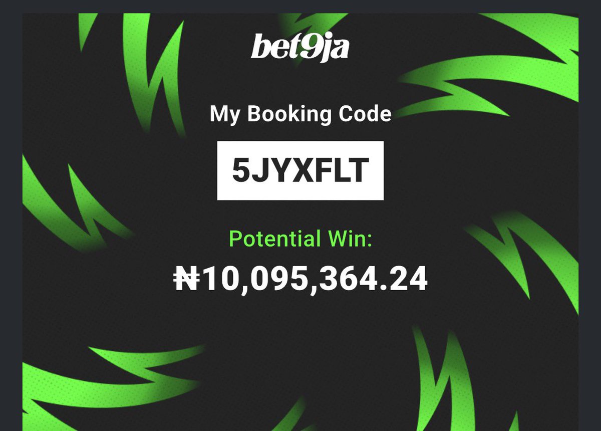 TalentedFBG's tweet photo. Football ⚽️ on bet9ja 

sharp odds  🔥 

This will boom 💥 

Code : 5JYXFLT

Stake and win 10 million

#Bet9jacode https://t.co/uD99QLAat6