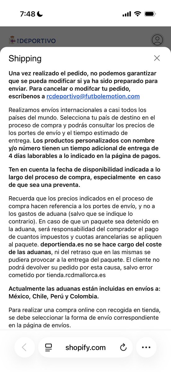 peargana's tweet photo. @RCDeportivo @RCDeportivo hai un problema na páxina web cando intentas contactar a @futbolemotion por temas de envío, o email ao que che redirixe o enlace é o do Mallorca https://t.co/BtPtbxhFba