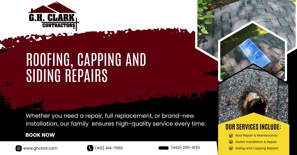 ghclarkcontr's tweet photo. "𝗜𝗺𝗽𝗿𝗼𝘃𝗶𝗻𝗴 𝗛𝗼𝗺𝗲𝘀 𝗢𝗻𝗲 𝗙𝗮𝗺𝗶𝗹𝘆 𝗮𝘁 𝗮 𝗧𝗶𝗺𝗲"
Siding ∙ Roofing ∙ Windows ∙ Doors ∙ Gutters ∙ Decks
530 Main Street Prince Frederick
(410) 414-7060 https://t.co/EpTs7lazAT https://t.co/xOBtIhZAH5