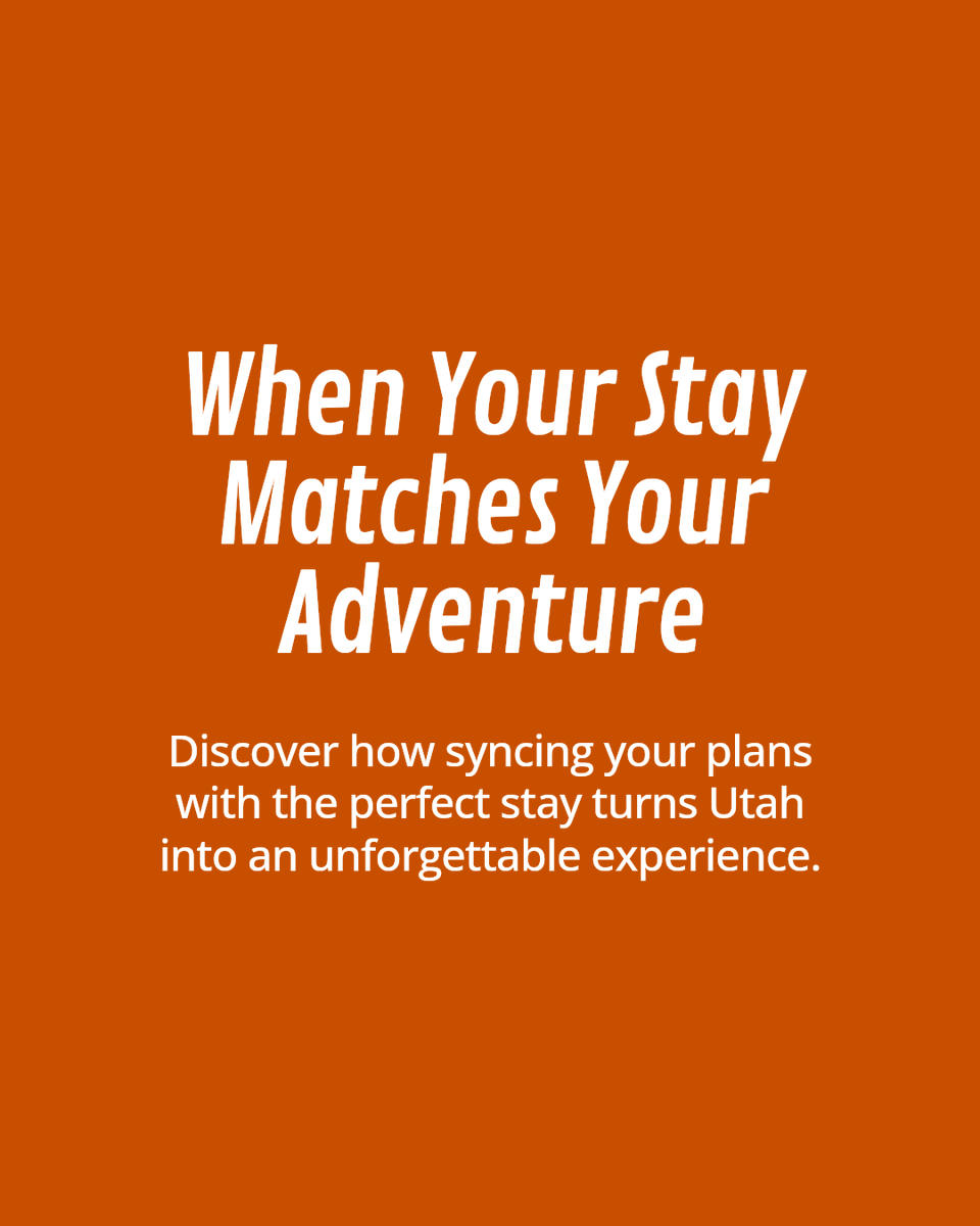experience_utah's tweet photo. Utah feels unforgettable when your stay matches your plans. Chase sunrise hikes or unwind in luxury, and every moment feels more like your own.

https://t.co/wsHXvXSXyP https://t.co/VaEaS6s2X9