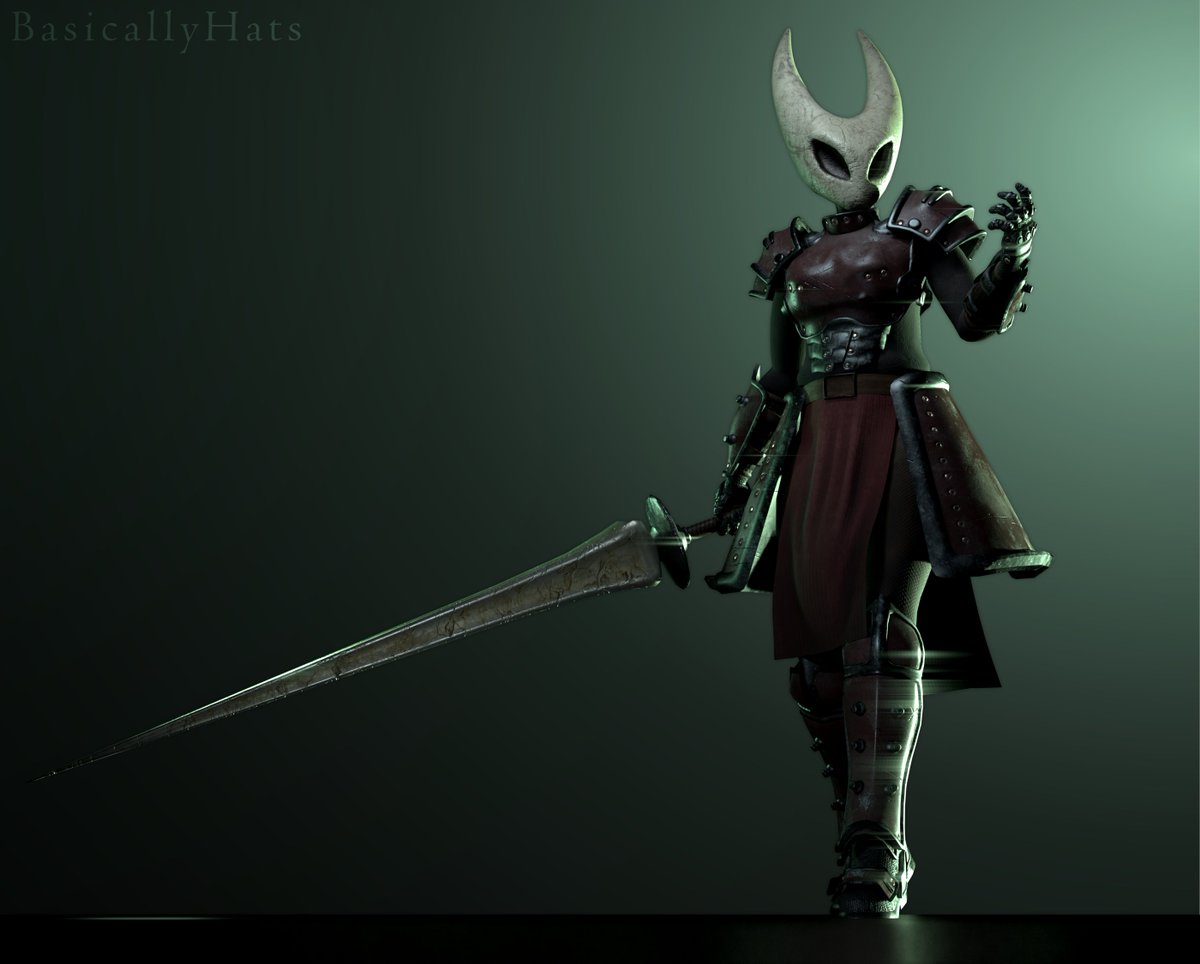 PomniacDev's tweet photo. So we take this bug but what if she ran DOOM
Dark Ages style Hornet by me 

#Silksong #DOOM #3Drender #Blender https://t.co/Tcs8ts8PMn