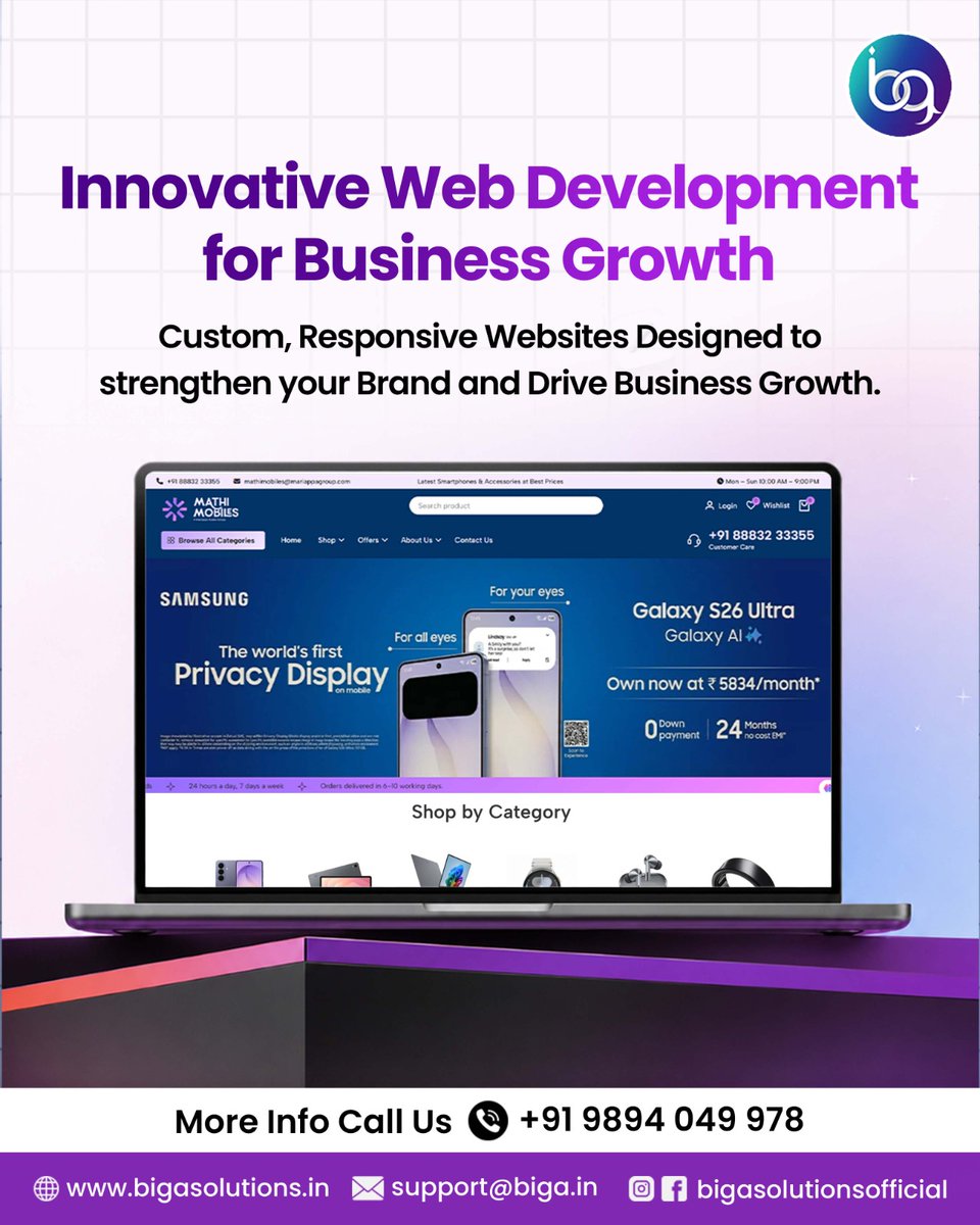 bigasolutions's tweet photo. 💻 Premium Websites That Drive Business Success!

📈 Your website is more than just an online presence—it's the foundation of your brand's digital success.

📲 91- 9894 049 978

🌐 https://t.co/6bots4GKh5
📩@ support@biga.in

#Big A Solutions #DigitalMarketing #Madurai https://t.co/1gPDAictX9
