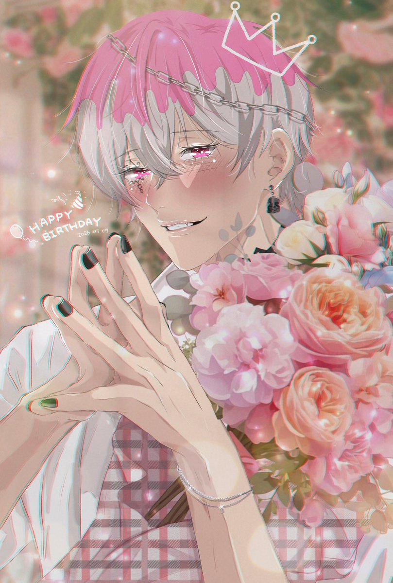M_xxx__1's tweet photo. タナトさま！
お誕生日おめでとうございますッ🥳💐
幸せがい～っぱい溢れる素敵な一年になりますように🪄✨
#ifタナト美術館 https://t.co/iEeA4cvXbd