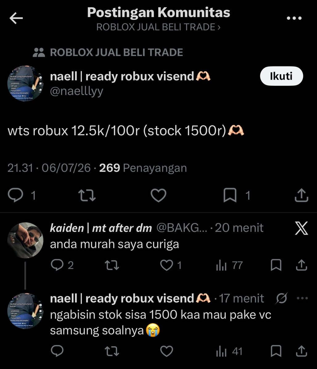 ichelllllq's tweet photo. Iseng” berhadiah

ada musang lagi nih ussername naelllyy QRIS a.n sean glow
scammer lama kayanya ganti akun

hati hati yaa utamakan rekber🙏🏼 https://t.co/nYCTPb9vz0