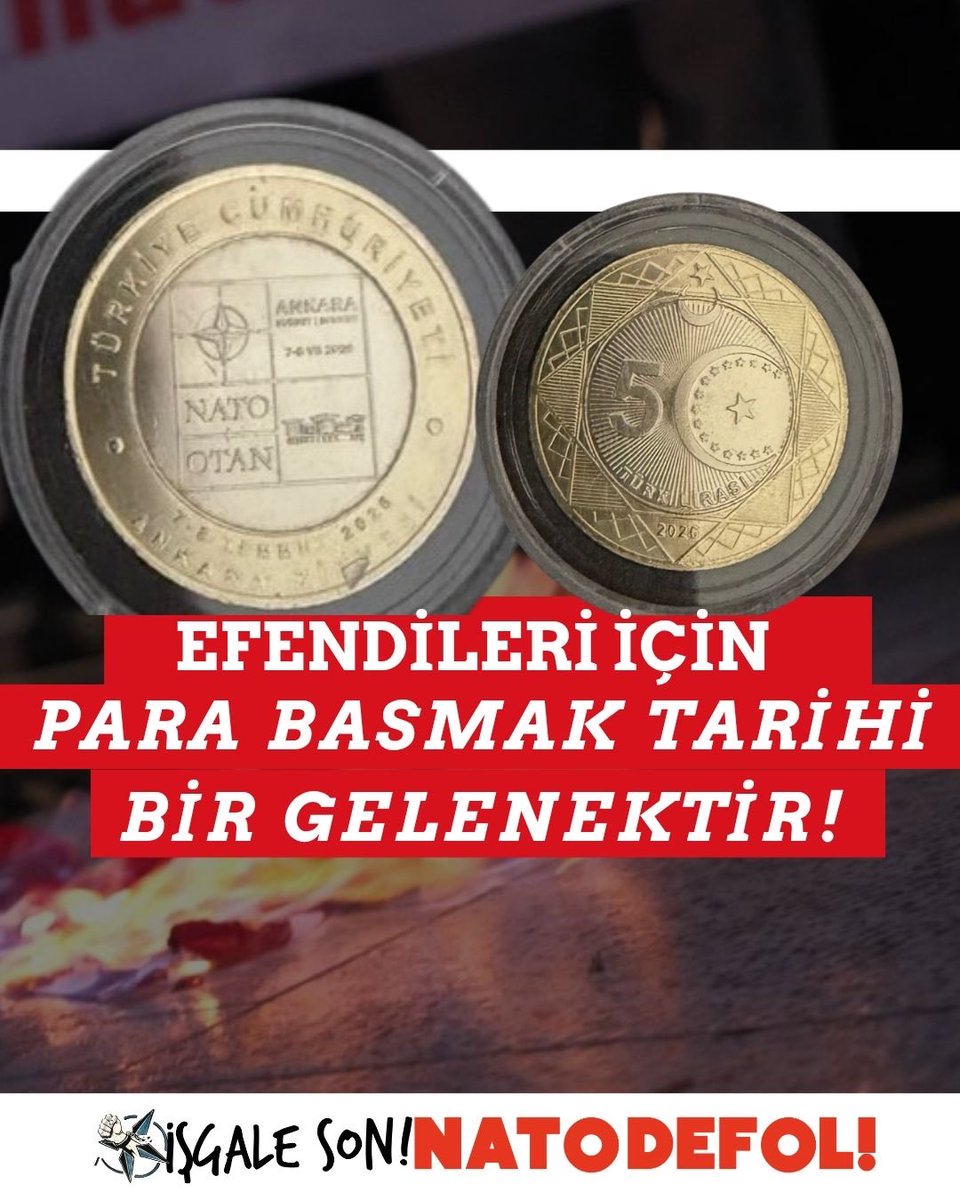 natodefolcom's tweet photo. 📌Efendileri için para basmak tarihi bir gelenektir! 

Görüyoruz ki iktidar da bu geleneği devam ettirmek için gerekeni yapmış ve Amerika'nın, NATO'nun uşağı olduğunu bize tekrardan göstermiş. 

Efendilerine, sömürgecilere, emperyalistlere rahat vermemek de bizim geleneğimizdir. NATO'ya huzur vermeyeceğiz!