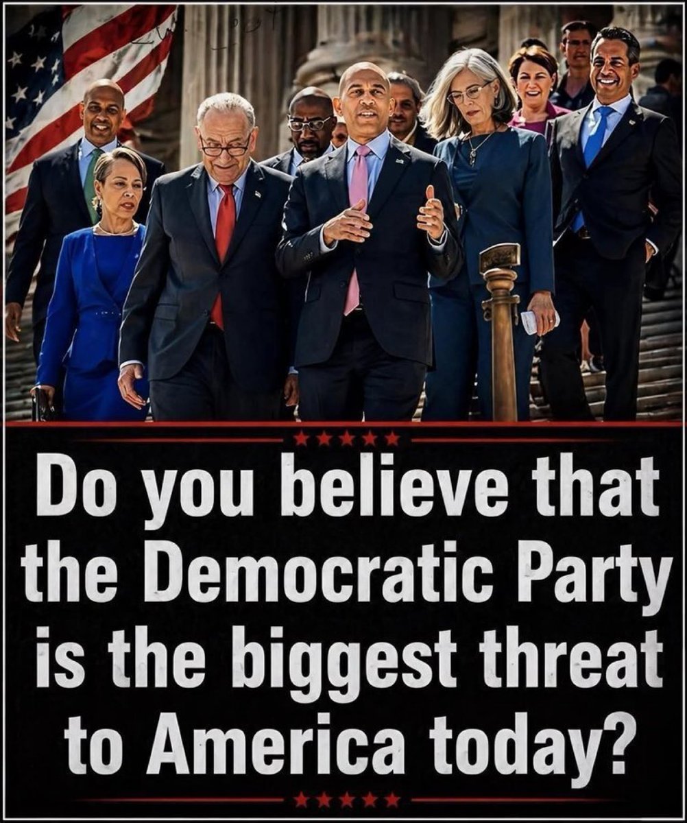 BTUPDATES10's tweet photo. Do you believe that the Democratic Party is the biggest threat to America 🇺🇲 today ? 

Yes or No https://t.co/DJD1wjHqoH