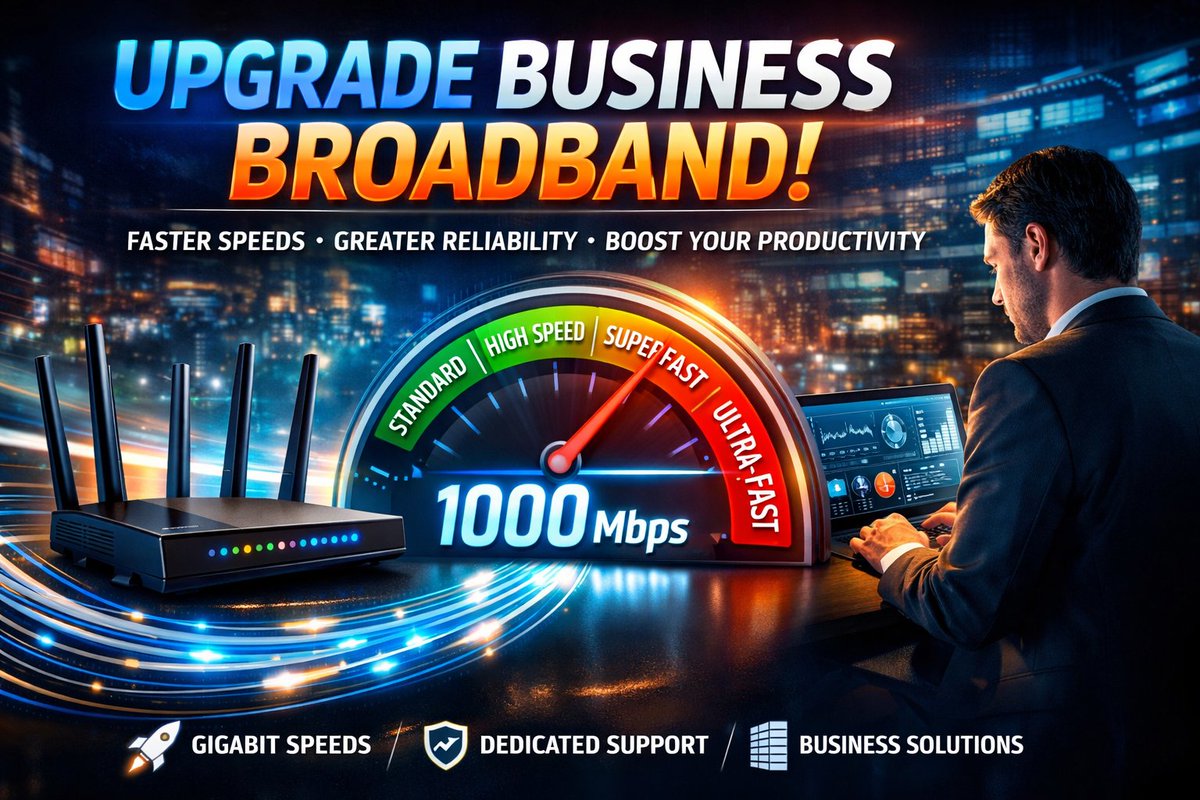twistersolution's tweet photo. Unlock business peak performance with faster broadband: streamline workflows, accelerate cloud access, boost video calls, and empower remote teams. Upgrade your connection and watch productivity soar. Ready for a speed boost? Discover more: https://t.co/FLW81RRpvi #broadband https://t.co/18WFThCkAt