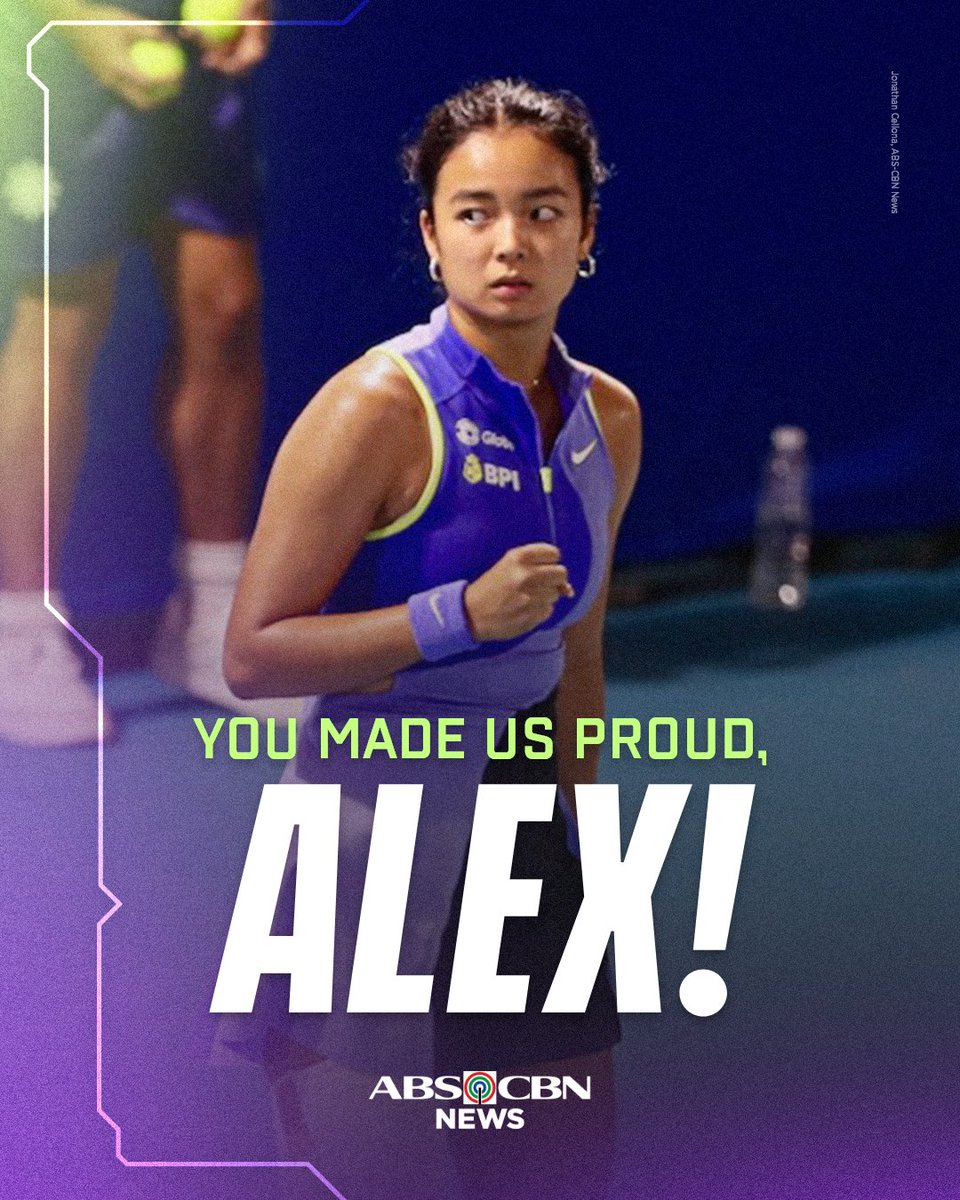 ABSCBNNews's tweet photo. SALAMAT SA LABAN! 👏🏼

Pinay tennis ace Alex Eala bows out in the fourth round of Wimbledon after losing to Italy's Jasmine Paolini, 4-6, 6-4, 3-6.

Full story: https://t.co/RSVzTrRyWv https://t.co/YF7xpdg4m8