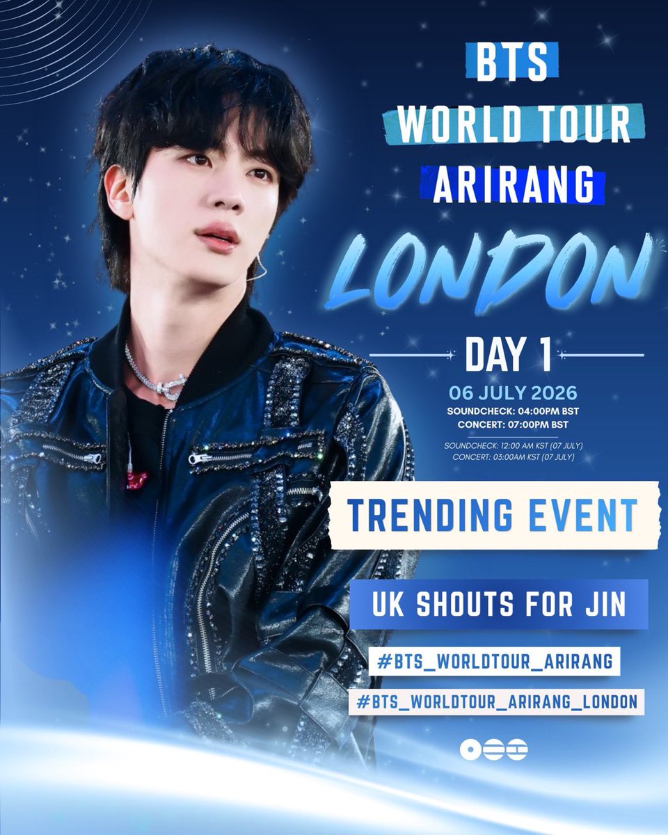 kinskay's tweet photo. Lets trend for the First Day of the BTS ARIRANG TOUR in London 

Reply and report with your excitement 

UK SHOUTS FOR JIN
#BTS_WORLDTOUR_ARIRANG
#BTS_WORLDTOUR_ARIRANG_LONDON https://t.co/dVjrY3WCOt